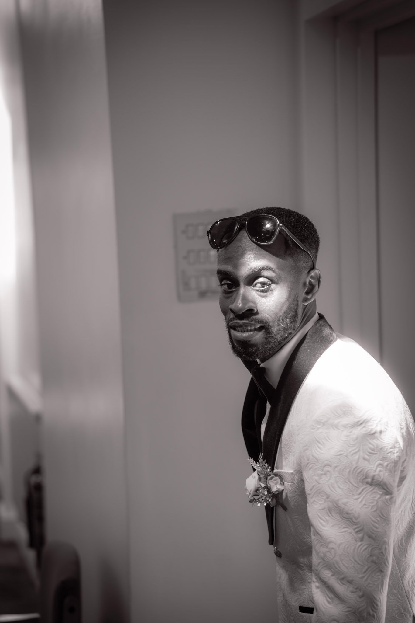 Groom before the ceremony