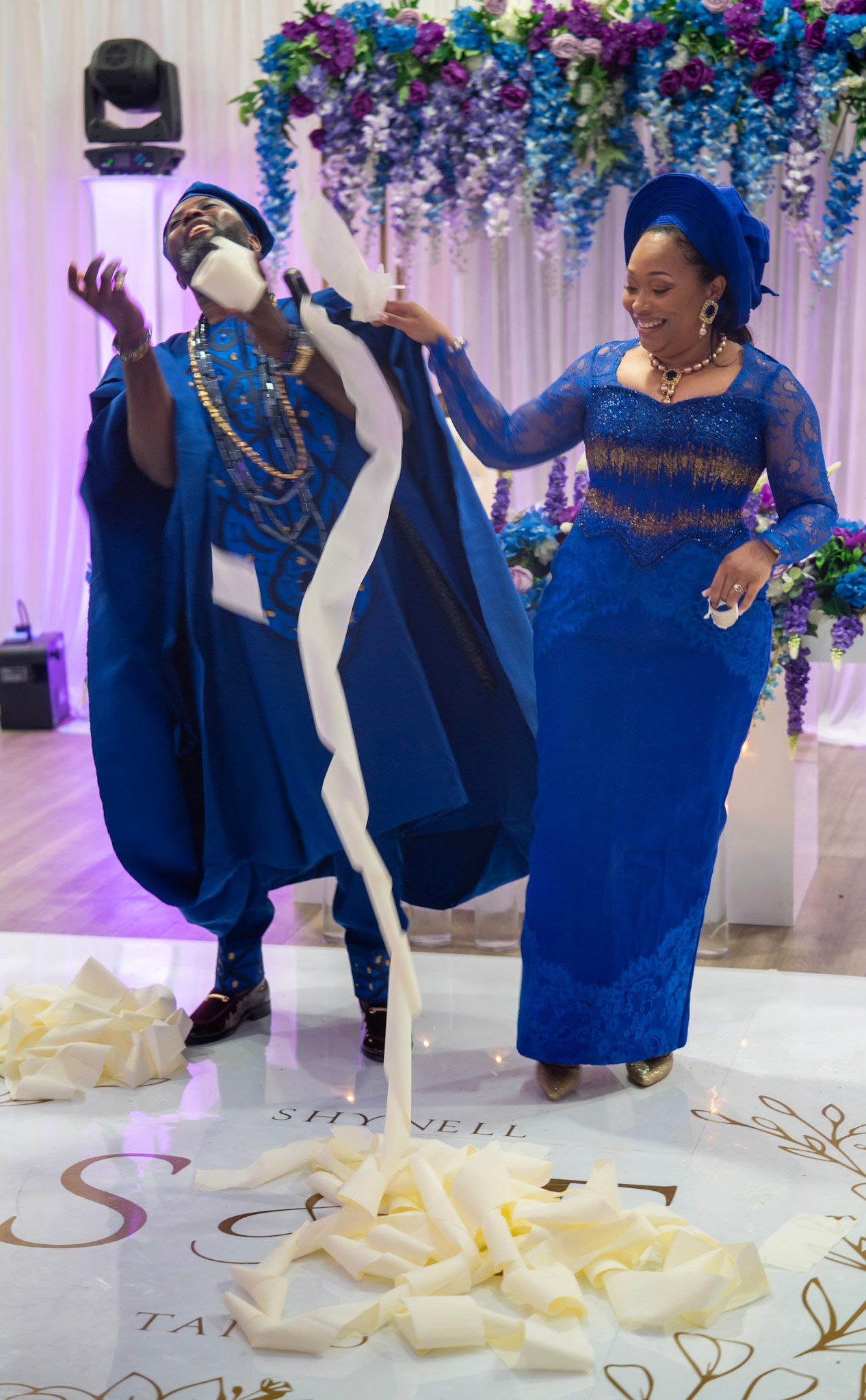 Wedding reception moment